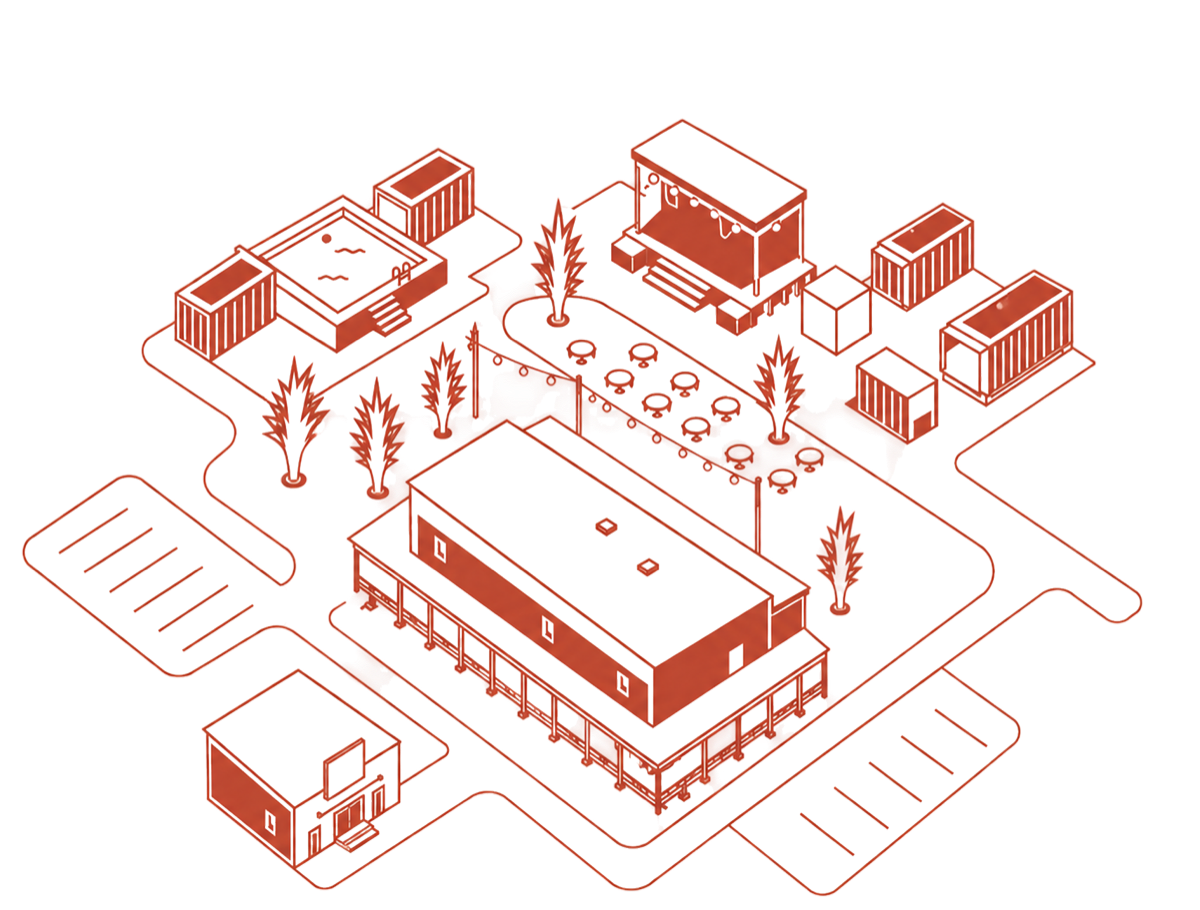 Illustrated map of the Hotel Turkey property